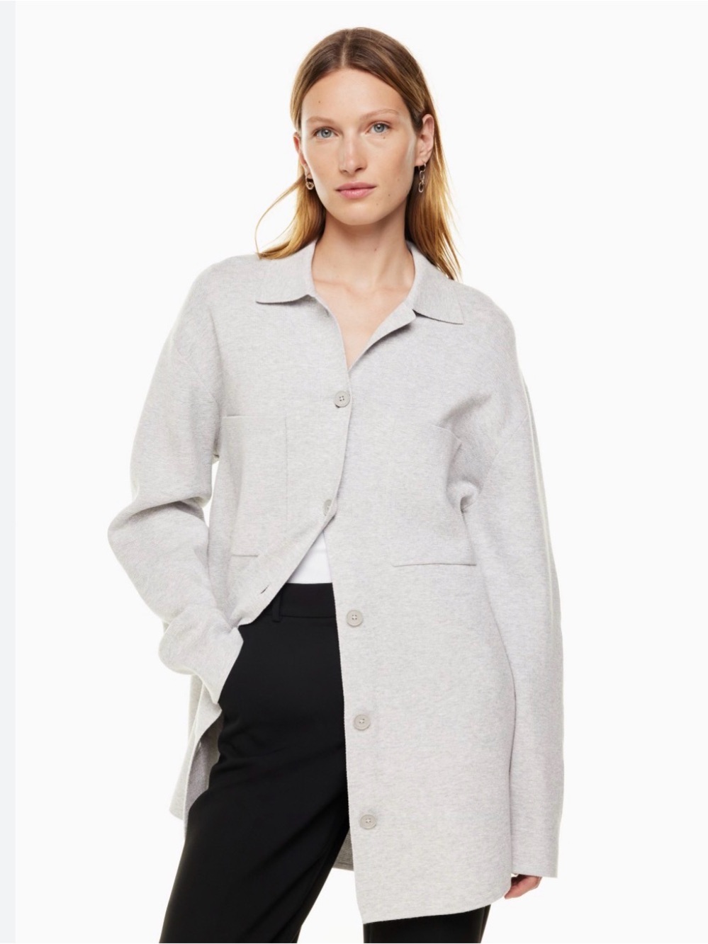 Aritzia Babaton Society Sweater Light Gray Women's size S